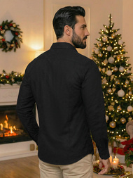 Juodi vyriški marškiniai OZONEE O/V125Z