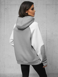 Pilka džemperis su gobtuvu OZONEE O/SWE23037Z