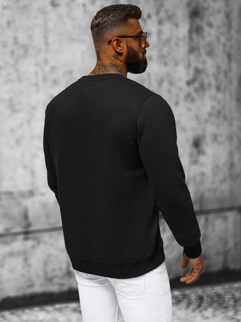 Juodas vyriškas džemperis OZONEE NB/MF2008