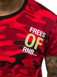 Raudoni vyriški marškinėliai OZONEE JS/SS10978