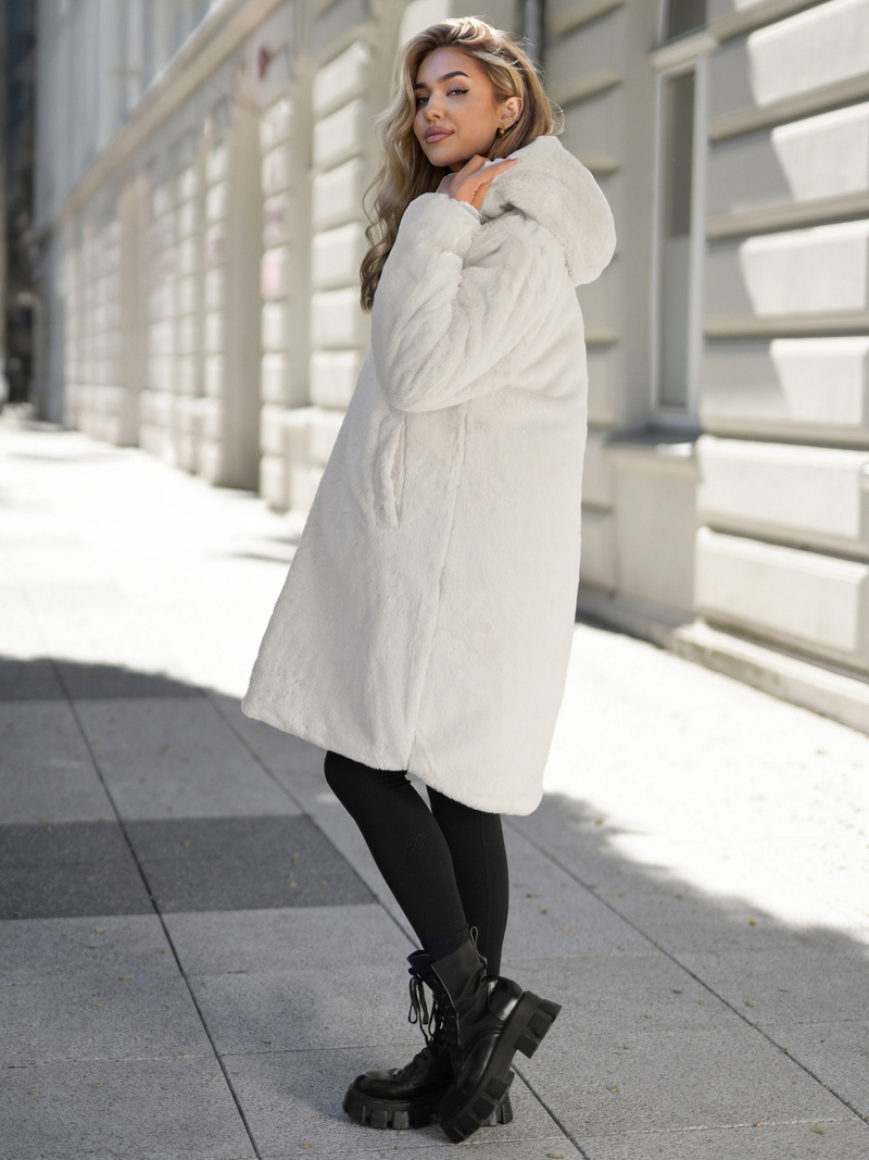 Pieno spalva moteriška ilga žieminė striukė OZONEE JS/5M3352/280