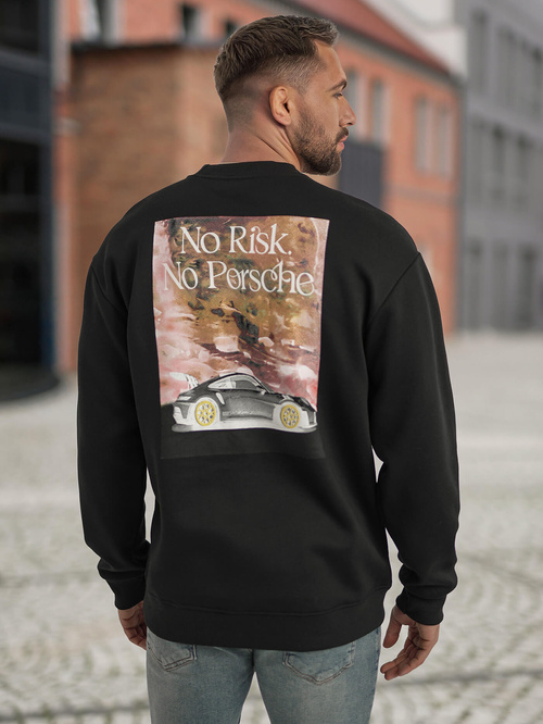 Juodas vyriškas džemperis OZONEE JS/65B3918/3