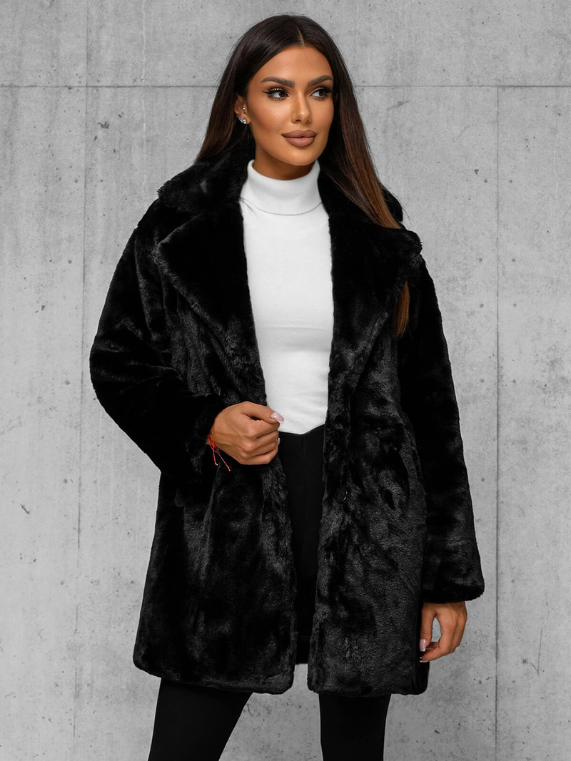 Juoda moteriška striukė OZONEE JS/11Z8168Z