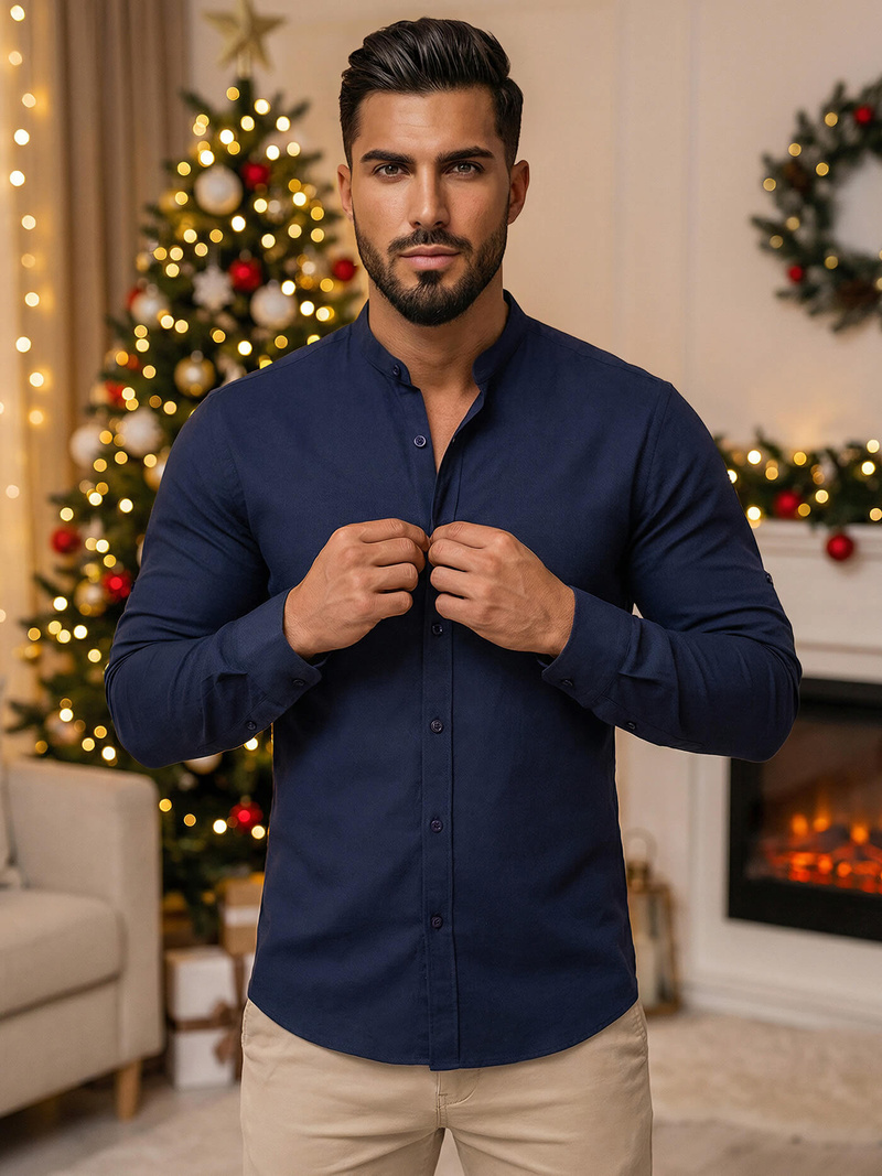 Granatinė vyriški marškiniai OZONEE O/V69Z