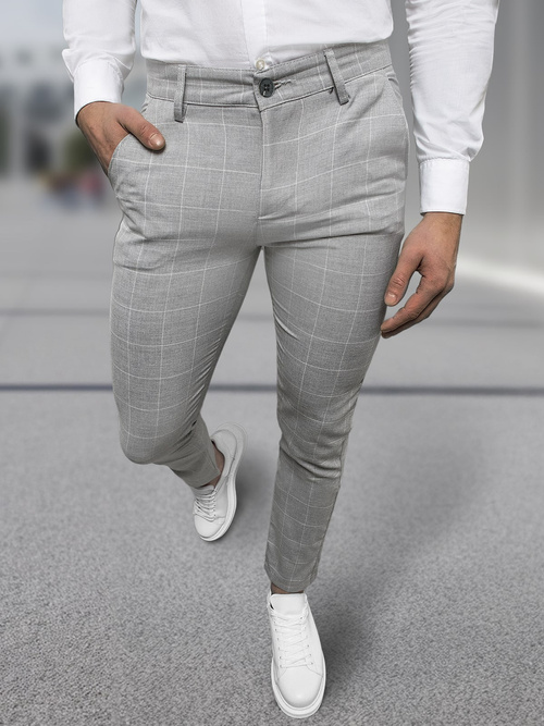 Pilkos vyriškos chino kelnės OZONEE DJ/5505