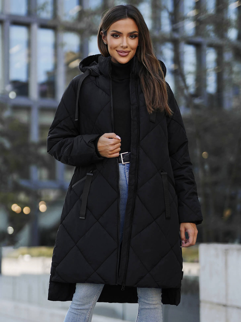 Juoda moteriška striukė OZONEE JS/5M3168/392