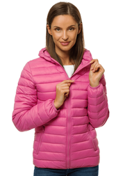 Šviesiai-Rožinė pavidalo lengva moteriška striukė OZONEE JS/M23036/42