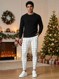 Balti Vyriškos Chino Kelnės OZONEE O/P4009Z