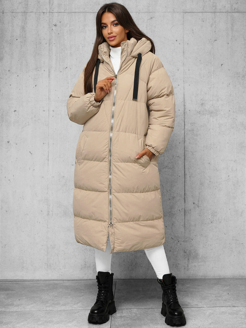 Smėlinis moteriška striukė OZONEE JS/5M3163/62Z