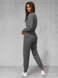 Grafitinis moteriškas sportinis dviejų dalių kostiumas OZONEE JS/8C78/5Z