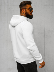 Baltas vyriškas džemperis su gobtuvu OZONEE JS/2008Z