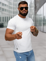 Baltas vyriški marškinėliai OZONEE O/QQ1388