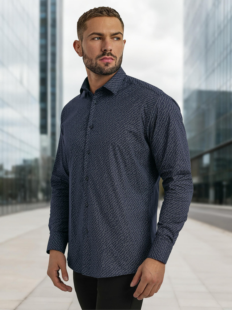 Granatinė vyriški marškiniai OZONEE V/V186