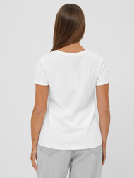 Baltai-smėlinis moteriški marškinėliai OZONEE JS/YJ77726