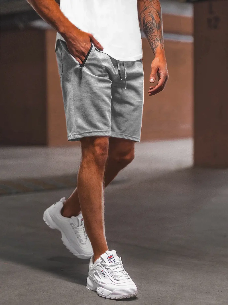 Pilki vyriški sportiniai šortai OZONEE O/WW20012/2