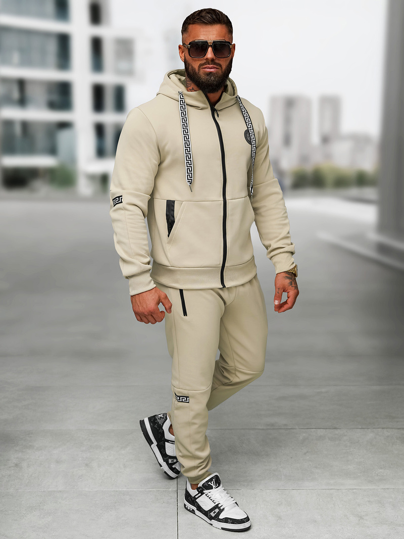 Smėlinė vyriškas sportinis kostiumas OZONEE O/LN11887