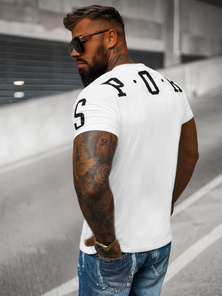 Balti vyriški marškinėliai OZONEE O/8T1260/1