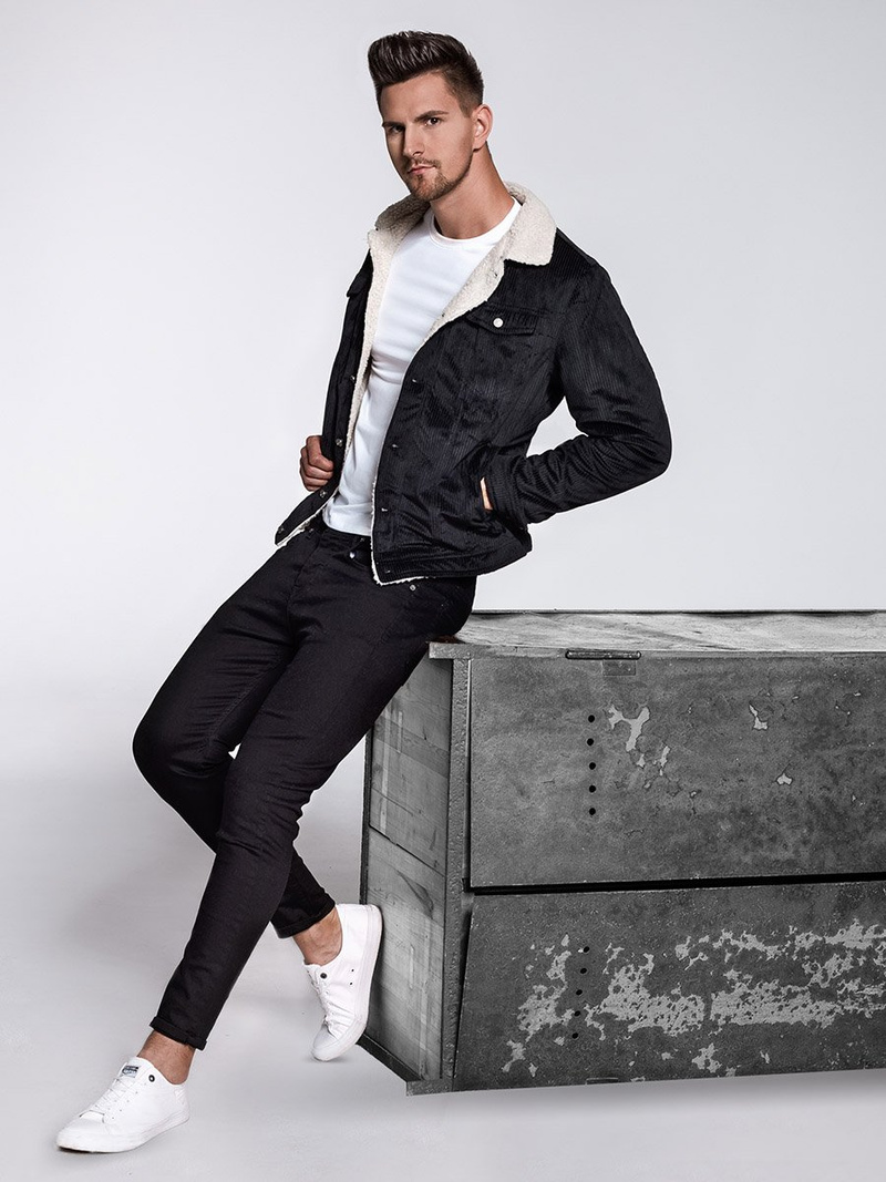 Juoda Vyriška striukė OZONEE JB/JP1179/1