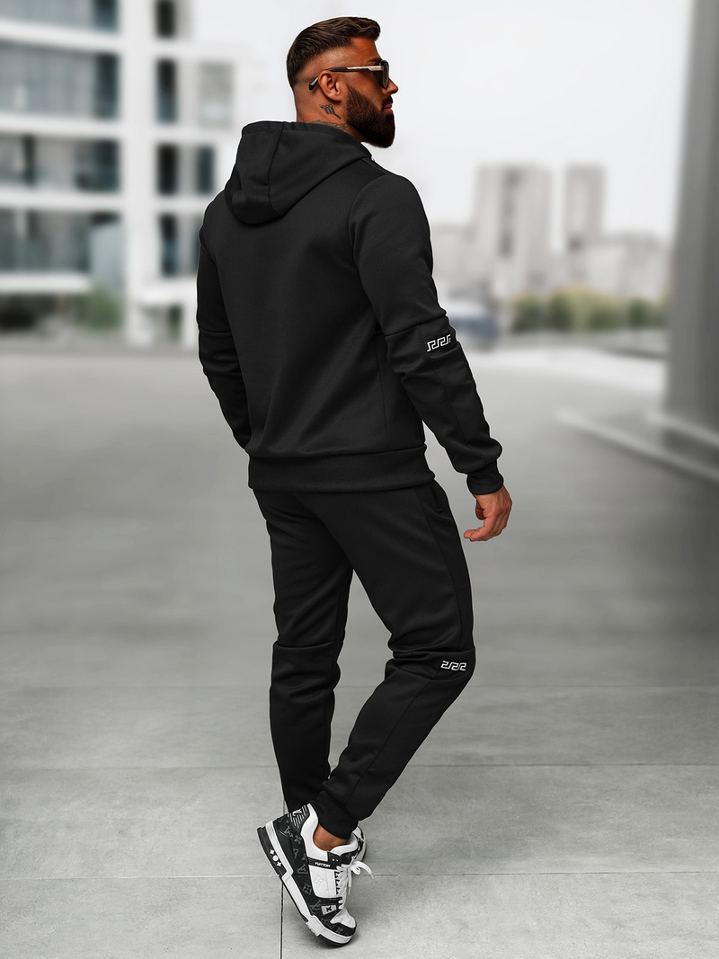 Juodas vyriškas sportinis kostiumas OZONEE O/LN11887