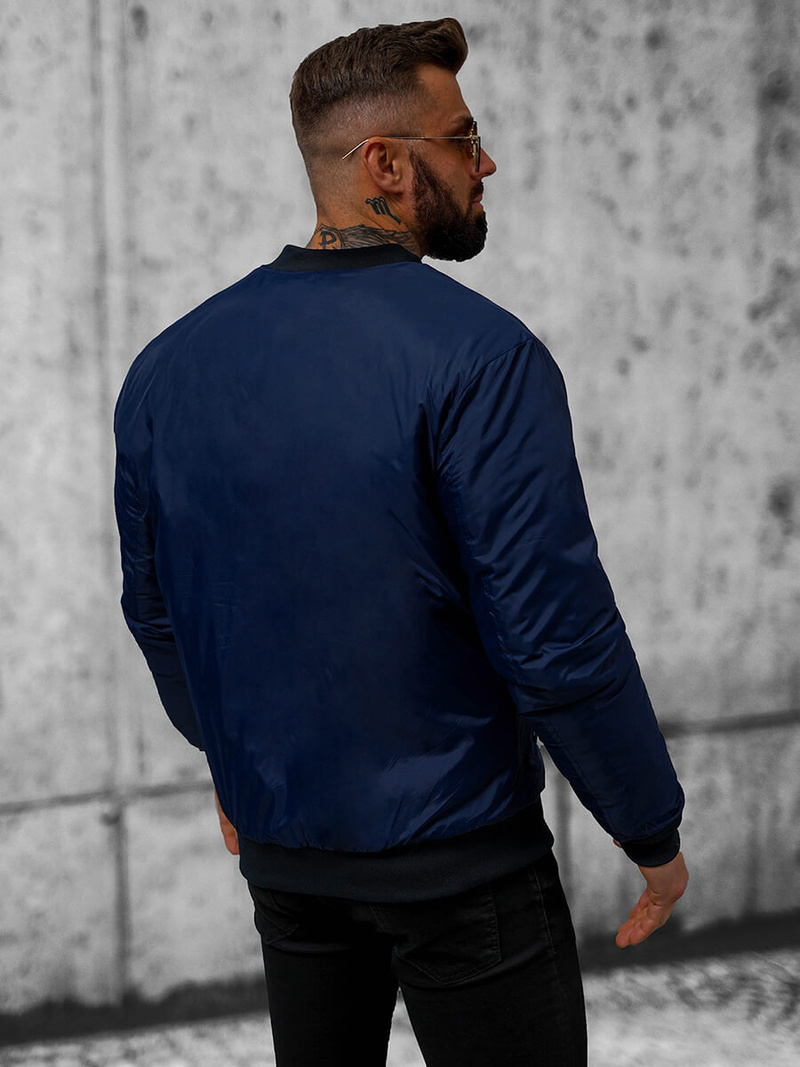 Tamsiai mėlyna vyriška striukė OZONEE JS/AK95Z