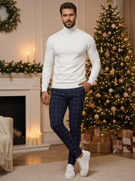  Mėlynos vyriškos chino kelnės OZONEE DJ/5505Z