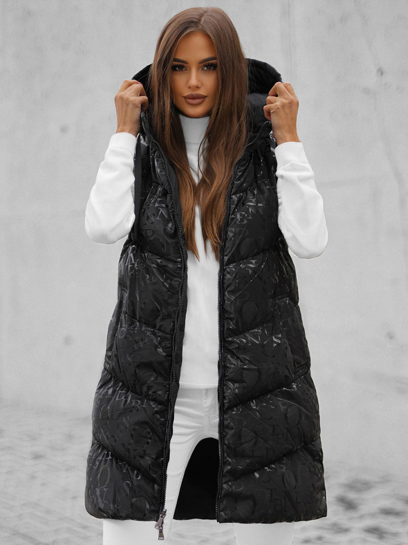 Juoda moteriška dvipusis liemenė OZONEE O/DK118/1Z