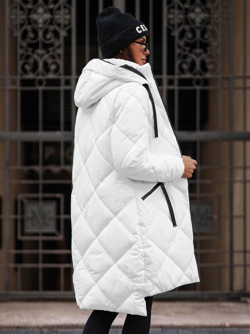 Baltas moteriška striukė OZONEE JS/5M3168/281Z