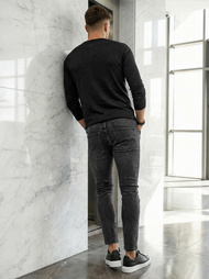 Juodai vyriški džinsai OZONEE O/JK2918Z