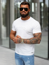 Baltas vyriški marškinėliai OZONEE O/QQ1386