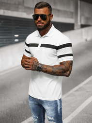 Balta vyriški polo marškinėliai OZONEE NB/MT3108