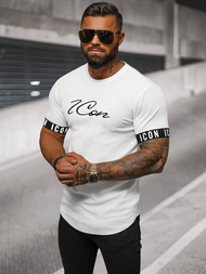 Baltas vyriški marškinėliai OZONEE O/T7578