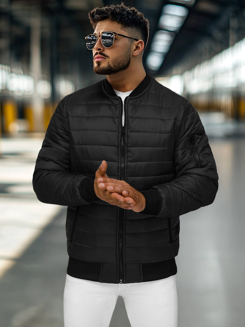 Juoda vyriška bomber striukė OZONEE JS/MY02Z
