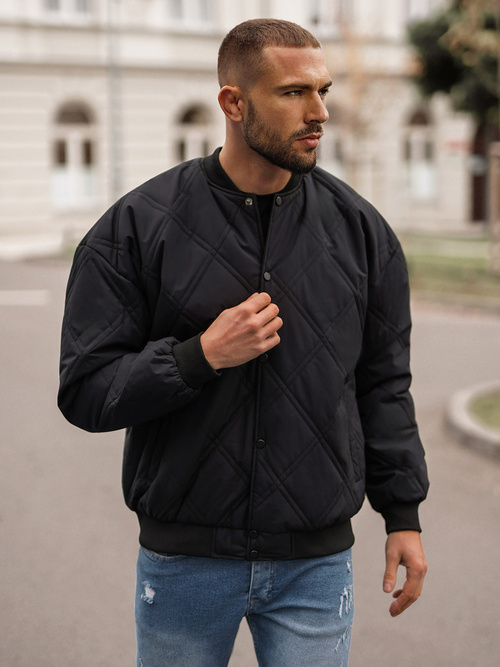 Juoda vyriška striukė OZONEE JS/84M3020/392Z