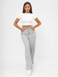 Balti moteriški marškinėliai OZONEE JS/96T666/1