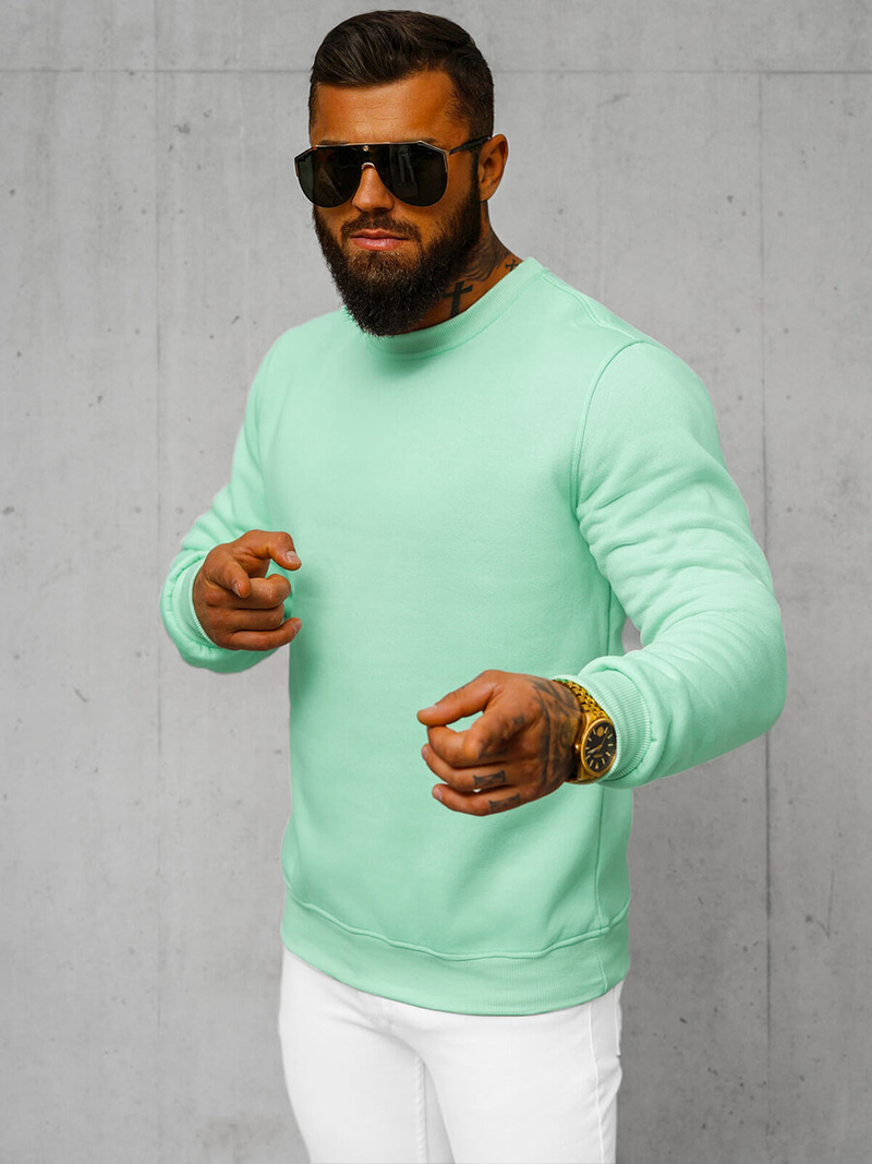 Mėtinis vyriškas džemperis OZONEE JS/2001-10Z