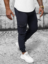 Granatiniai vyriškos chino jogger stiliaus kelnės OZONEE NB/MP0201BS