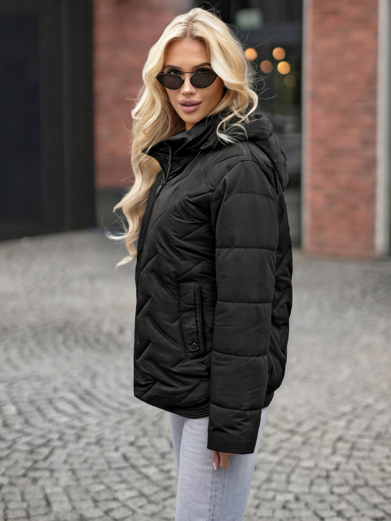 Juoda moteriška striukė OZONEE JS/16M9300/392Z