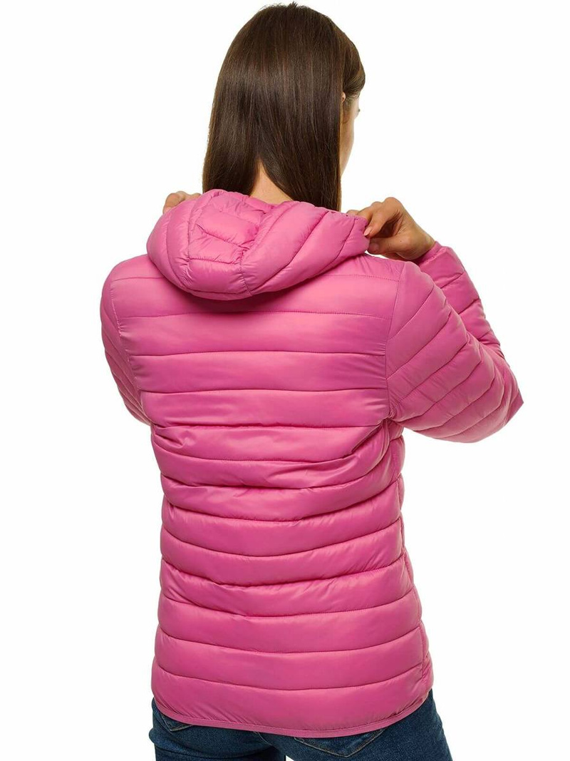 Šviesiai-Rožinė pavidalo lengva moteriška striukė OZONEE JS/M23036/42