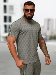 Tamsiai-pilkas vyriškas trumpas sportinio kostiumo komplektas OZONEE O/QQ1608AB