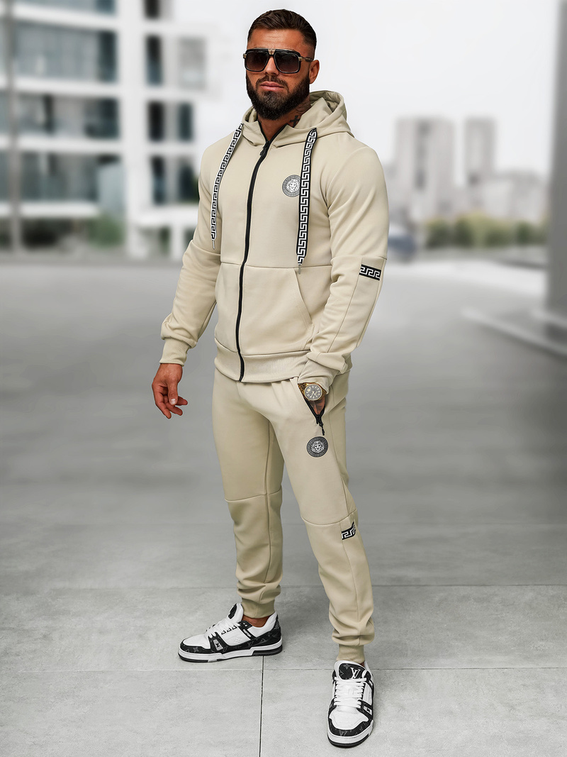 Smėlinė vyriškas sportinis kostiumas OZONEE O/LN11887