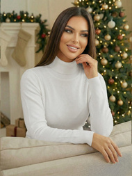 Baltas moteriškas megztinis OZONEE JS/8009/8Z
