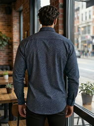 Granatinė vyriški marškiniai OZONEE V/V186Z