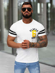 Baltas vyriški marškinėliai OZONEE JS/8B1391/1