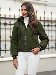 Tamsiai-žalia moteriška striukė OZONEE JS/16M9086/136Z