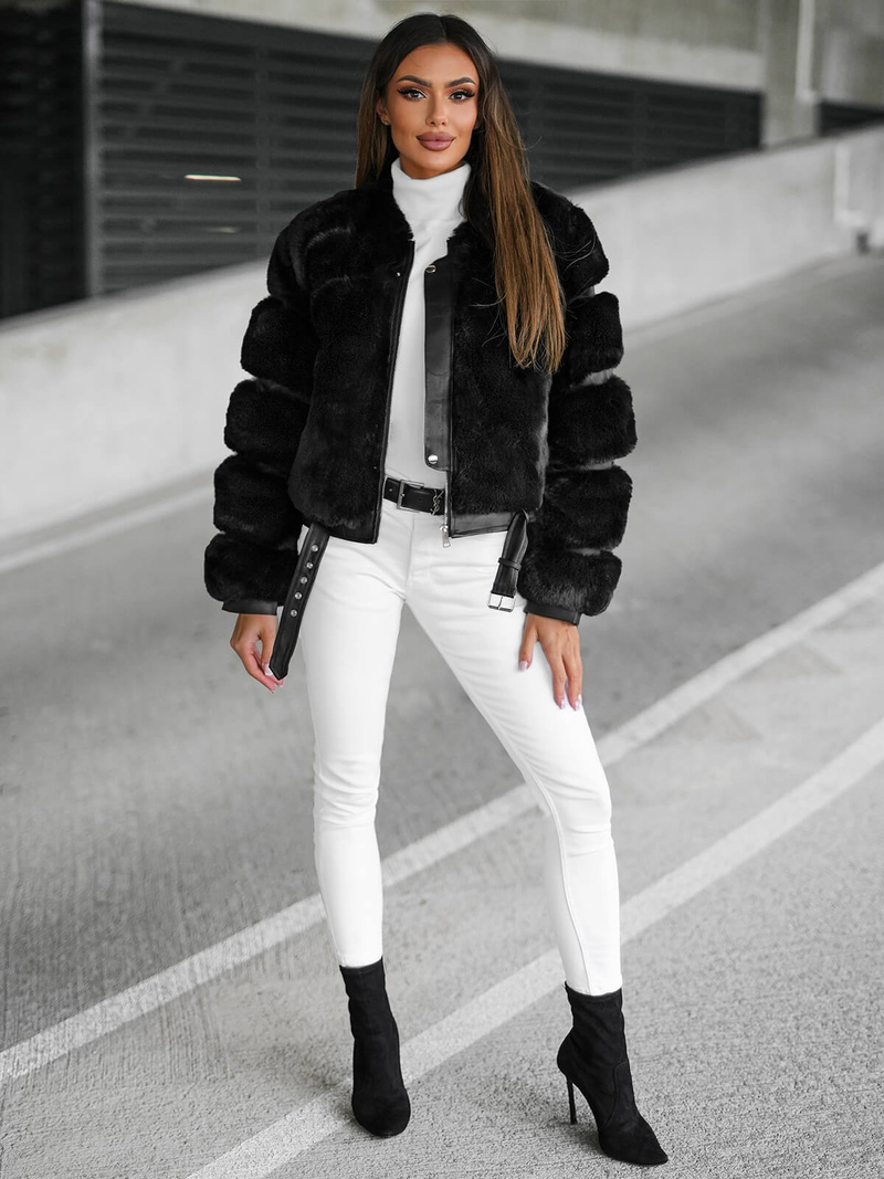 Juoda moteriška striukė OZONEE JS/11Z8080Z