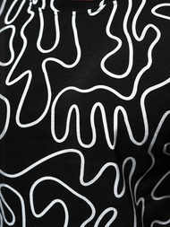 Juodi vyriški marškinėliai OZONEE JS/8T1198/3