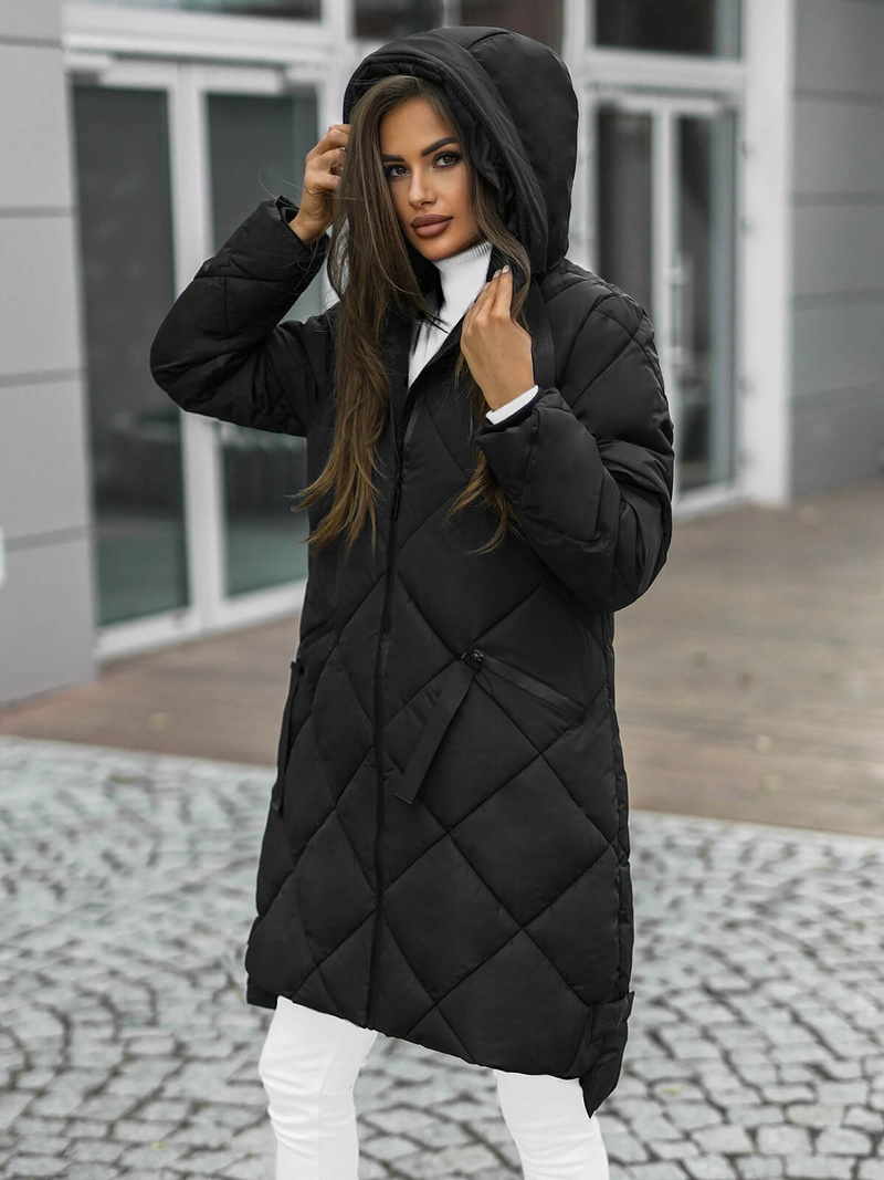 Juoda moteriška striukė OZONEE JS/5M3168/392Z