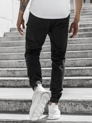 Juodos vyriškos chino jogger stiliaus kelnės OZONEE G/11144