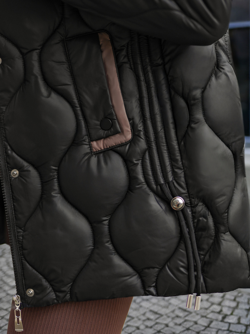 Juoda moteriška striukė OZONEE O/5M3226/392