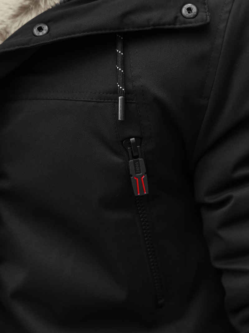 Juoda vyriška žieminė striukė OZONEE JS/22M51/392